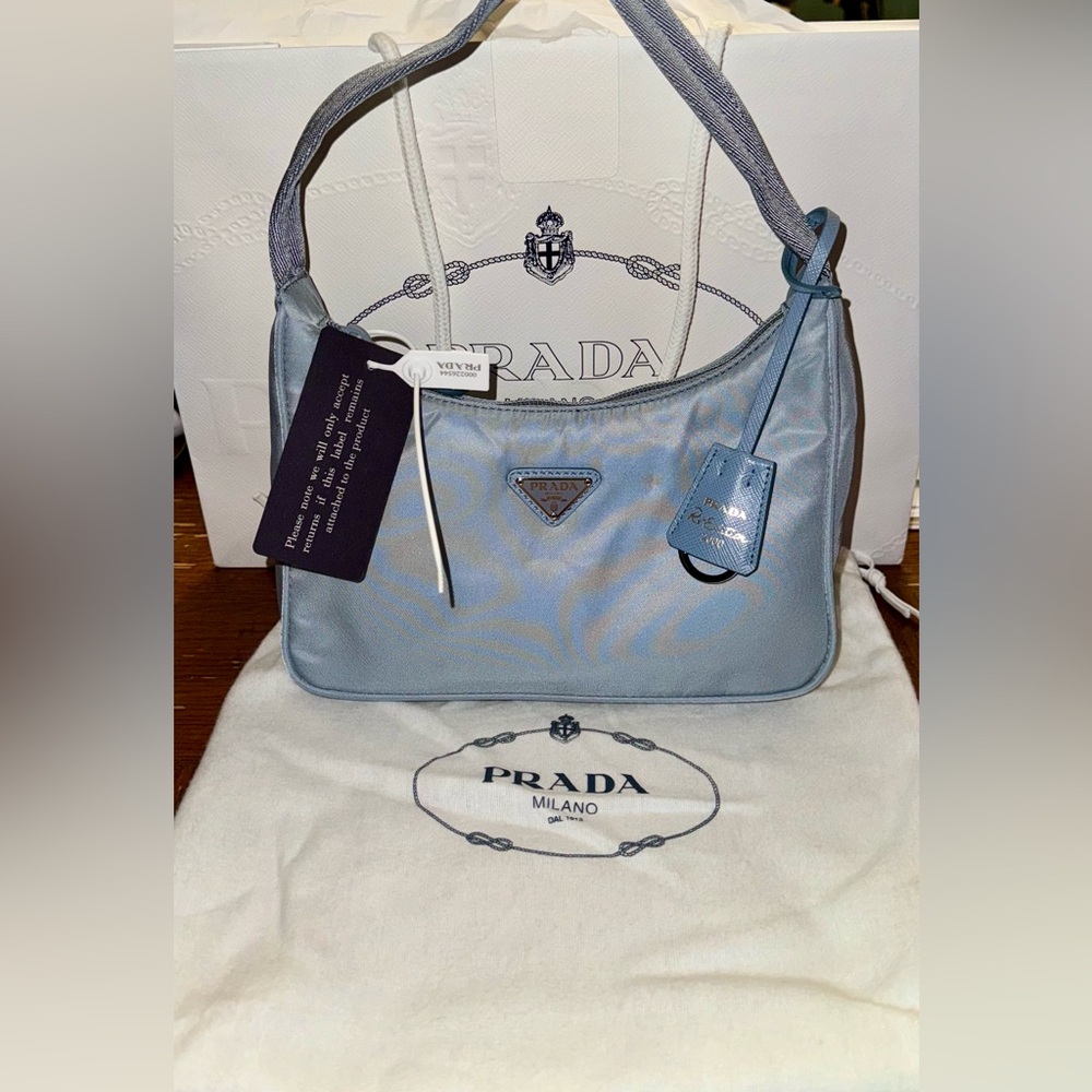 PRADA Re-Edition 2000 Nylon Blue Shoulder Bag